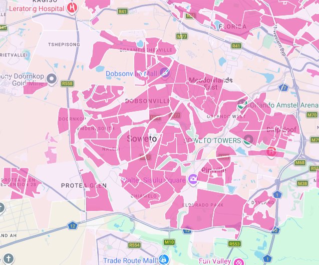 Coverage map