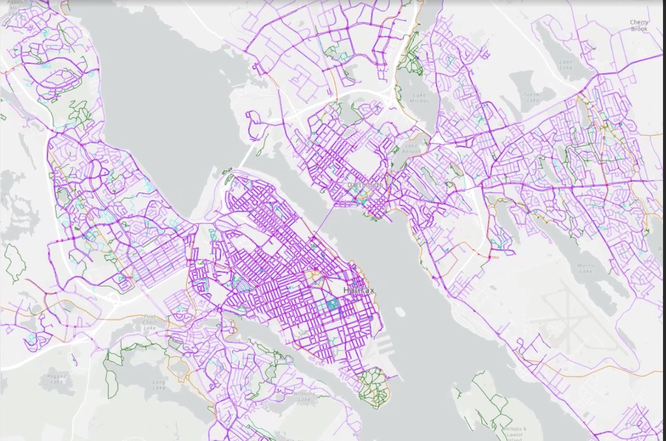 Fiber network coverage map